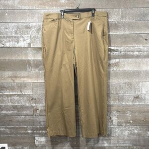 Lane Bryant dark khaki mid rise straight leg pant size 22